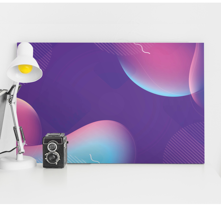 Moderni canvas taulu abstraktit fluidit muodot - Tenstickers