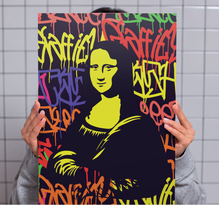 Mona lisa graffiti taide canvas taulu - Tenstickers