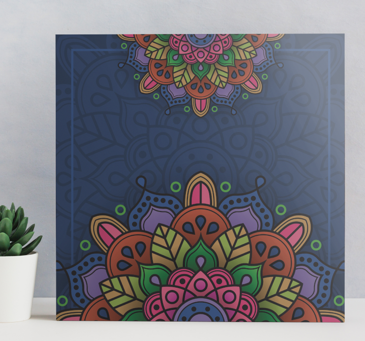 Monimutkainen mandalakuvio mandala canvas - Tenstickers