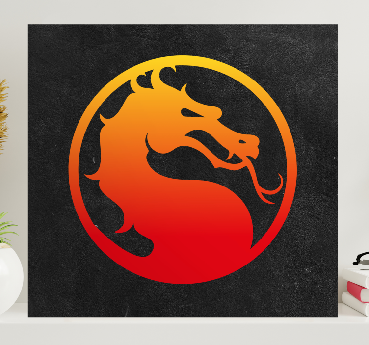 Mortal kombat lohikäärme canvas taulu - Tenstickers