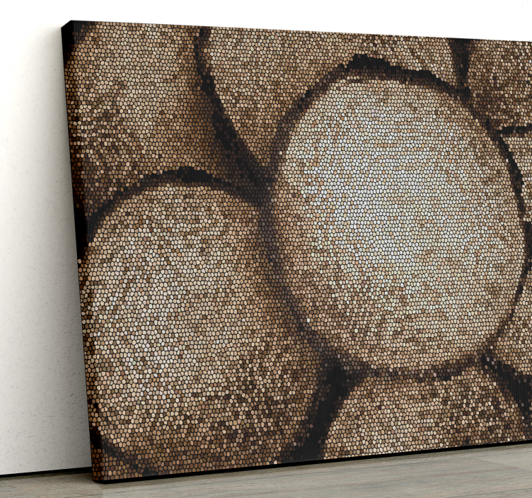 Mosaiikki buddha-profiili buddha canvas - Tenstickers