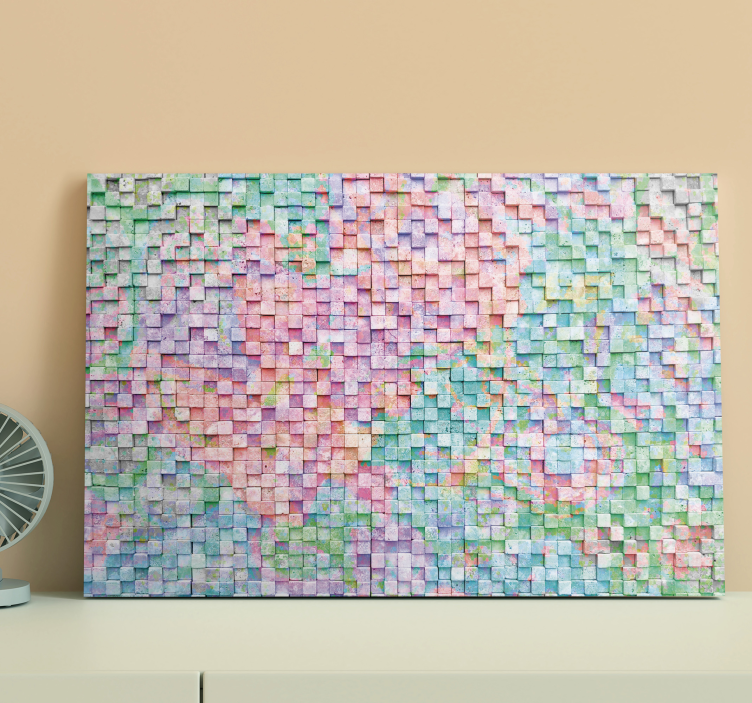 Mosaiikkispektri geometri canvas - Tenstickers