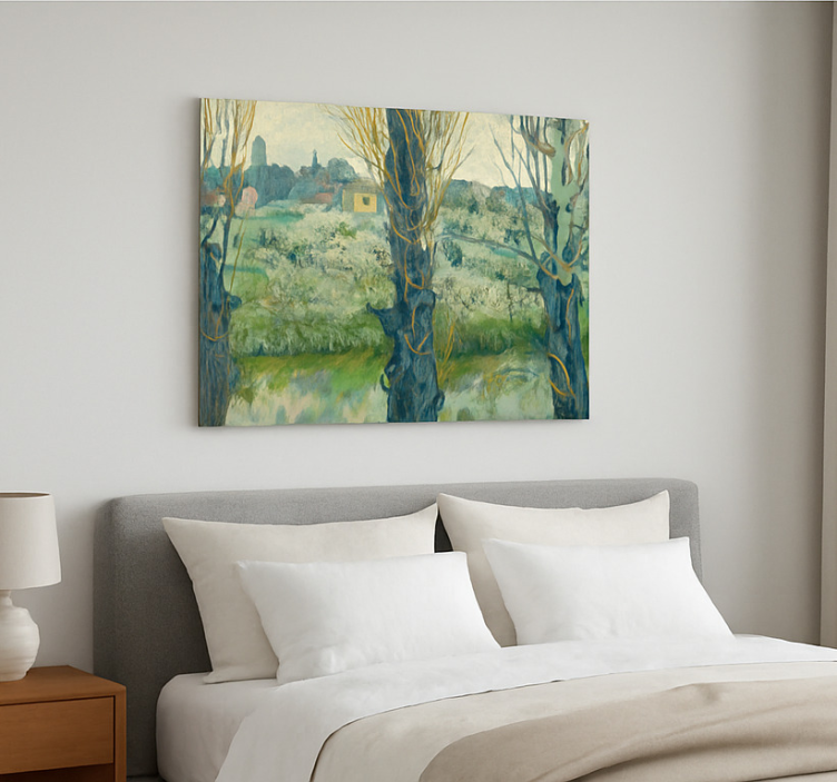 Näkymä arles van goghille taide canvas taulu - Tenstickers