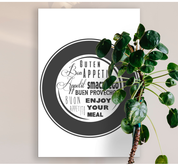 Nauti ateriasi canvas taulu sanonnat - Tenstickers