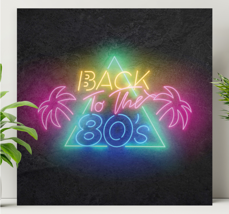 Neon retro lause canvas taulu sanonnat - Tenstickers