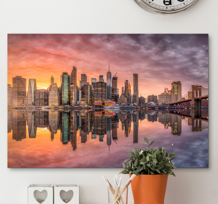 New york city kaupunki canvas - Tenstickers