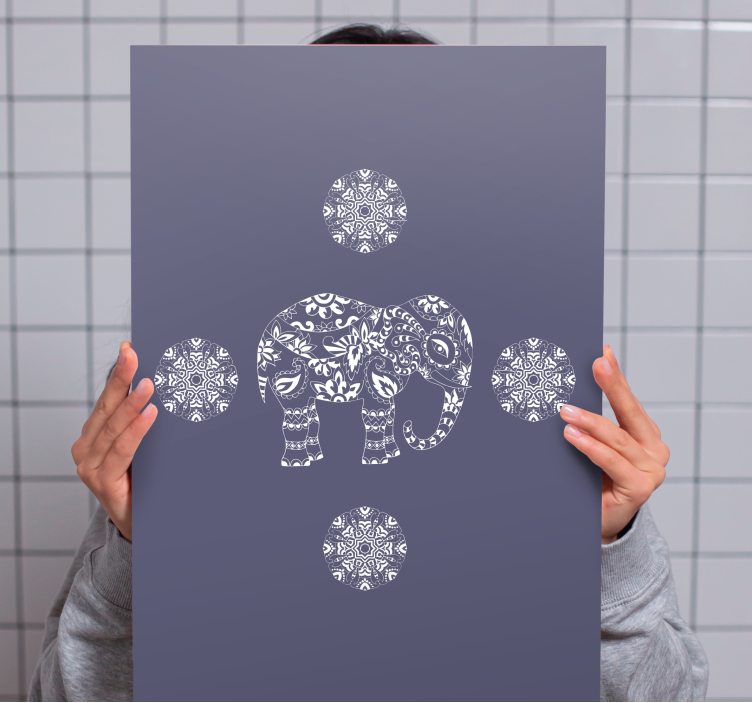 Norsu canvas taulu koristeellinen norsumotiivi - Tenstickers