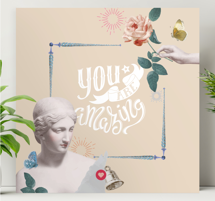 Olet upea canvas taulu sanonnat - Tenstickers