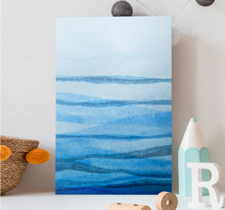 Ombre-efekti sinisissä sävyissä moderni canvas - Tenstickers