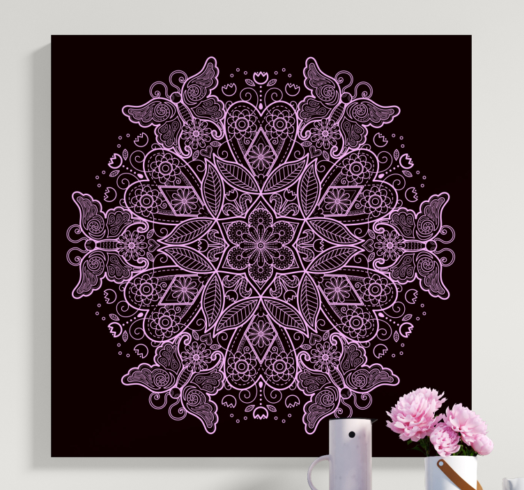 Perhonen mandala perhoscanvas - Tenstickers