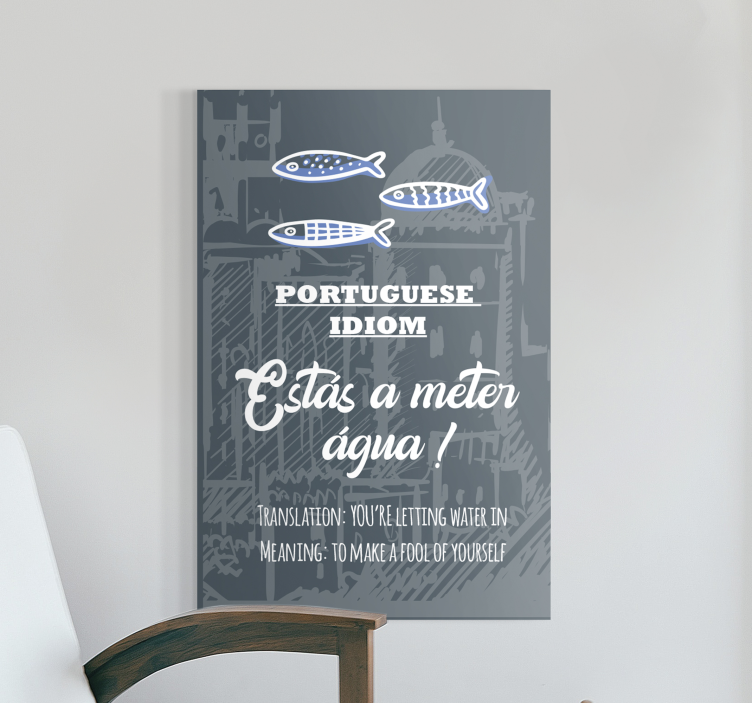 Portugalilainen sanonta käännös idiootti Muut tekstit kangastaulu - Tenstickers
