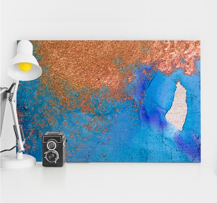 Rakeinen sininen abstrakti canvas-taulu - Tenstickers