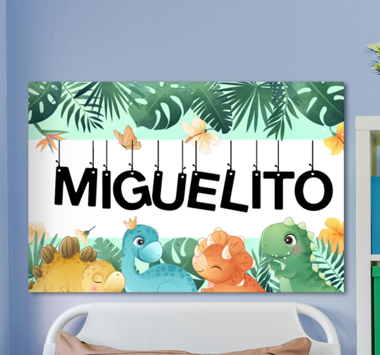 Söpö dinosaurusalbumi canvas-taulu - Tenstickers