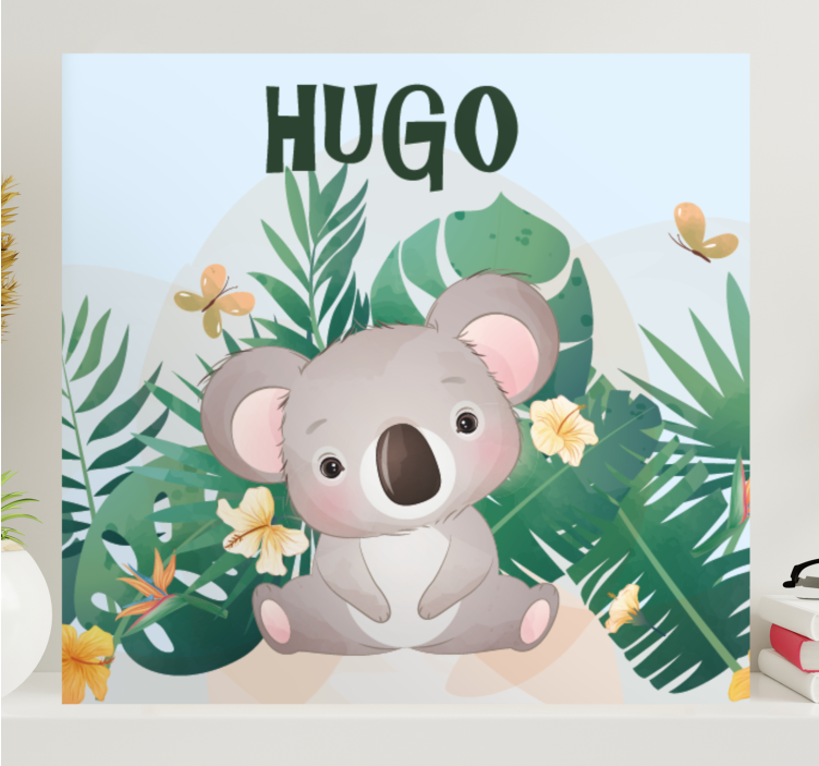 Söpö koala nimelliselle pojalle canvas taulu omasta kuvasta - Tenstickers