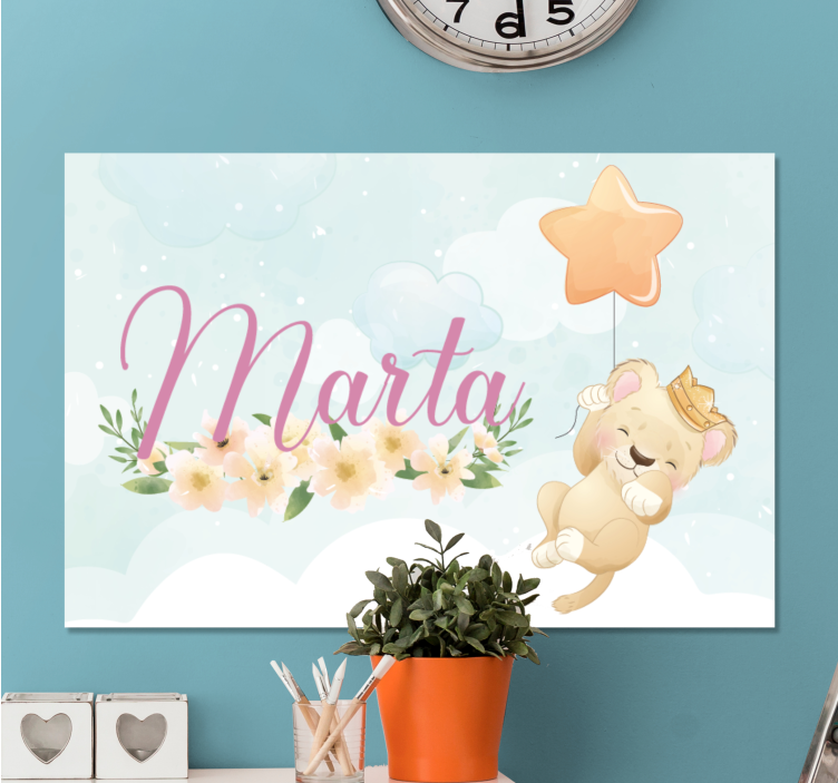 Söpö leijona ilmapallo vauvan huoneen canvas taulu - Tenstickers
