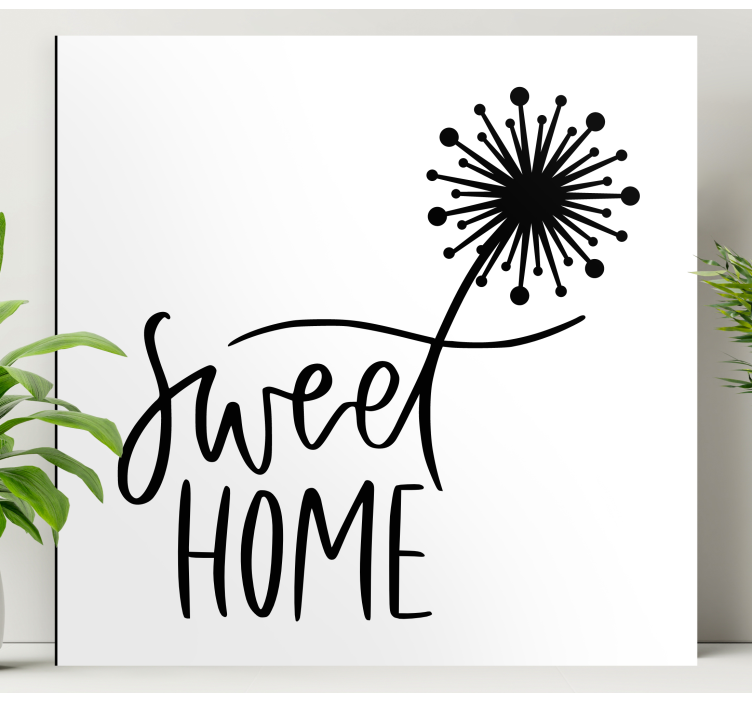 Suloinen koti voikukka canvas taulu sanonnat - Tenstickers