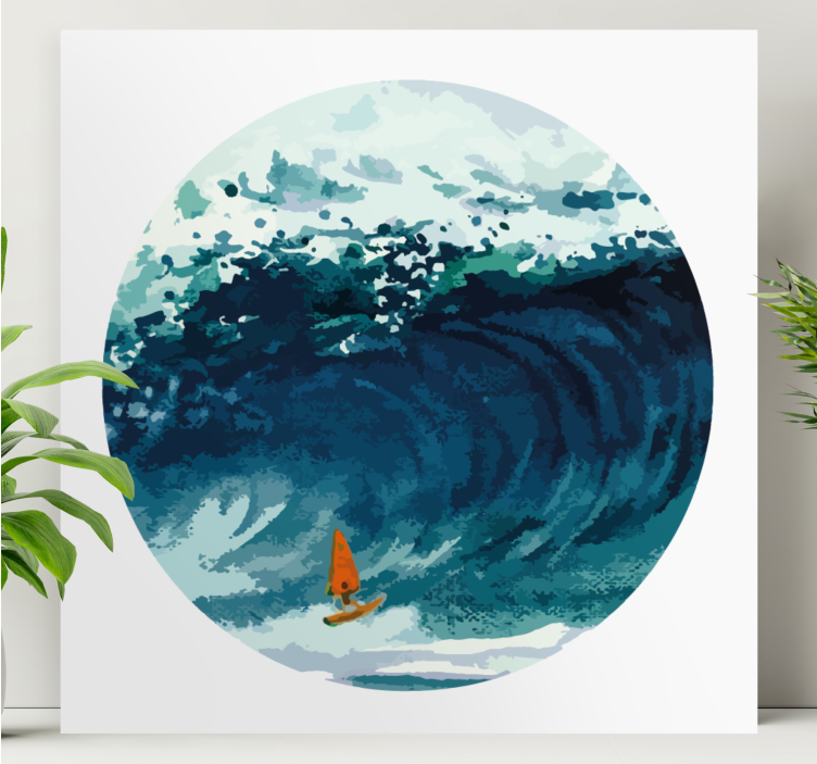 Surffaaja aaltoa ratsastamassa merimies canvas taulu - Tenstickers