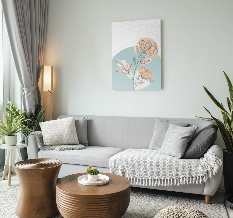 Tyylitelty elegantti asetelma kukka ja kasvi canvas taulu - Tenstickers