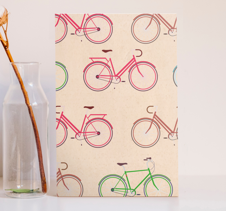 Värikkäät polkupyöräkuviot urheilu canvas taulu - Tenstickers