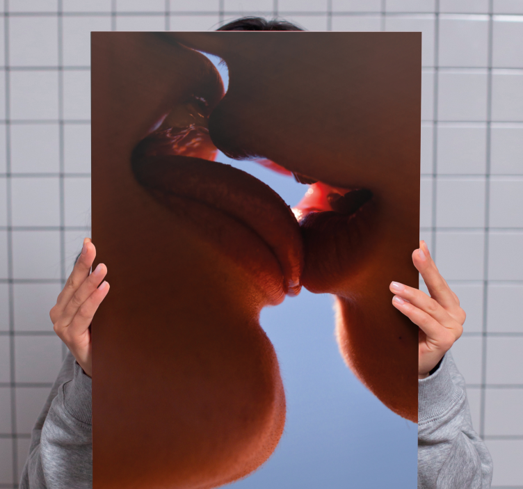 Vastakkainen suudelma 3d canvas - Tenstickers