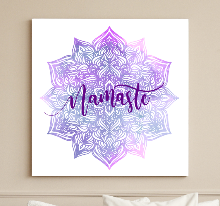 Violetti mandala namaste mandala canvas - Tenstickers