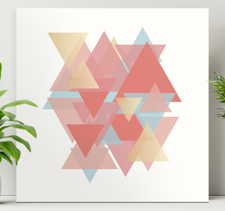Yhteenkietoutuvat kolmiot geometrinen canvas taulu - Tenstickers