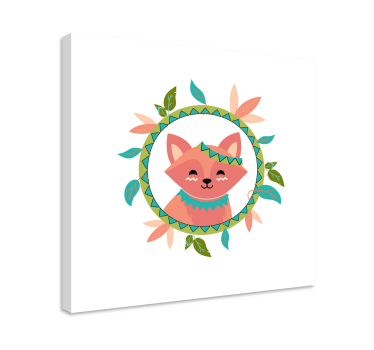 Söpö kettu muotokuva kissa canvas - Tenstickers