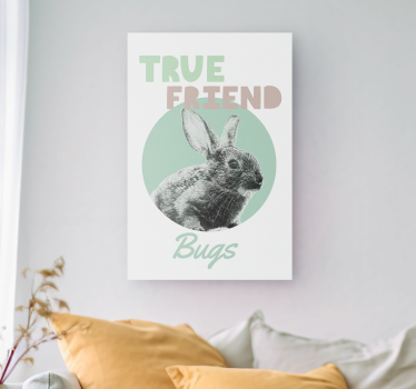 Tosi ystävä canvas taulu omasta kuvasta - Tenstickers
