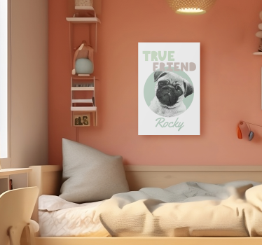 Tosi ystävä canvas taulu omasta kuvasta - Tenstickers