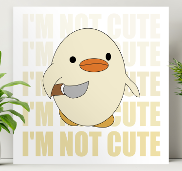 Kissa canvas söpö ankka hahmo - Tenstickers