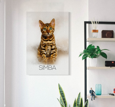 Lemmikin muotokuva canvas taulu omasta kuvasta - Tenstickers