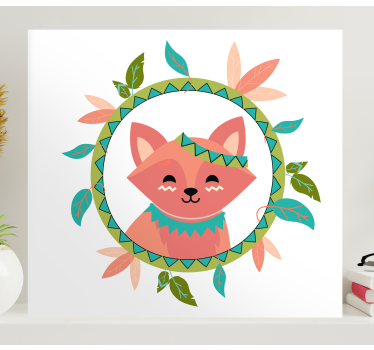 Söpö kettu muotokuva kissa canvas - Tenstickers
