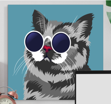 Tyylikäs kissan muotokuva canvas - Tenstickers