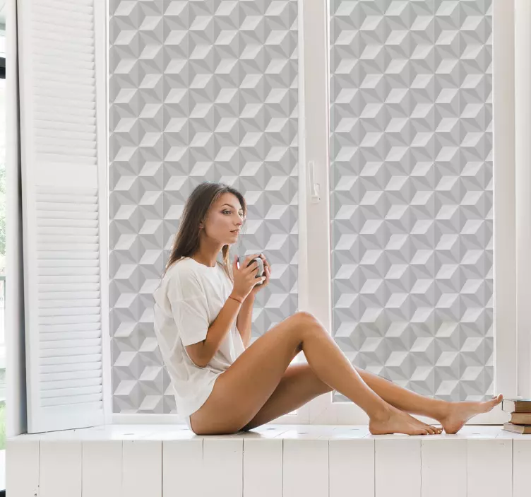 3d-neliöikkuna tarra! - Tenstickers