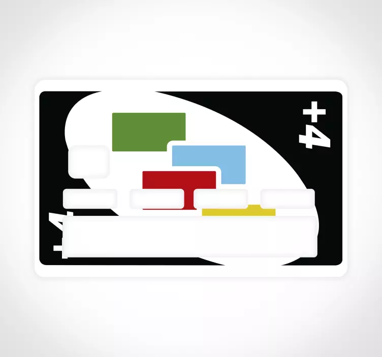 +4 uno-korttipeli Luottokorttitarra - Tenstickers