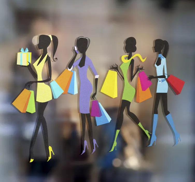 Sisustustarra shoppailijat jonossa - Tenstickers