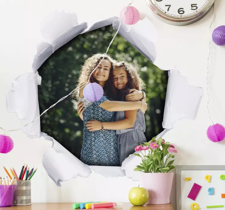 Muokattava reikä paperissa 3D seinätarra - Tenstickers