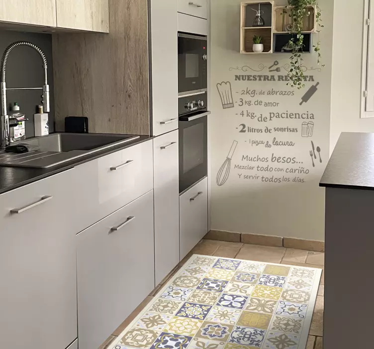 Vinilos para cocinas nuestra receta keittiötarviketarra - Tenstickers