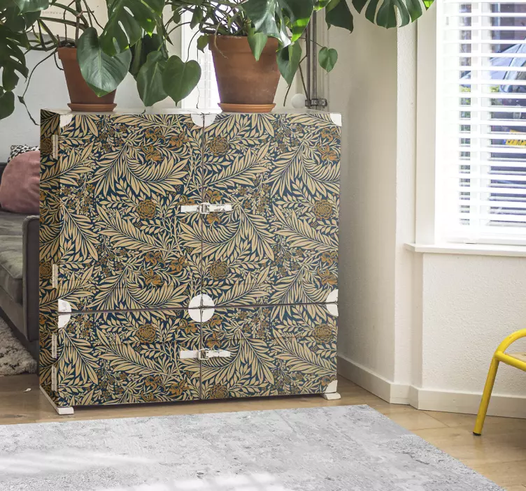 Vintage-kukkakuvio huonekalutarra - Tenstickers