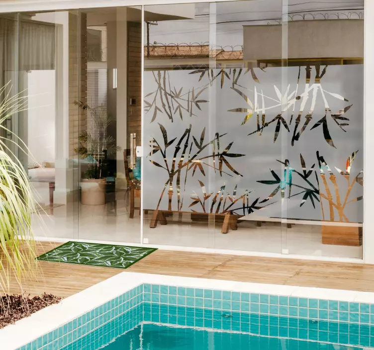 Bambusta kotiin seinätarra - Tenstickers