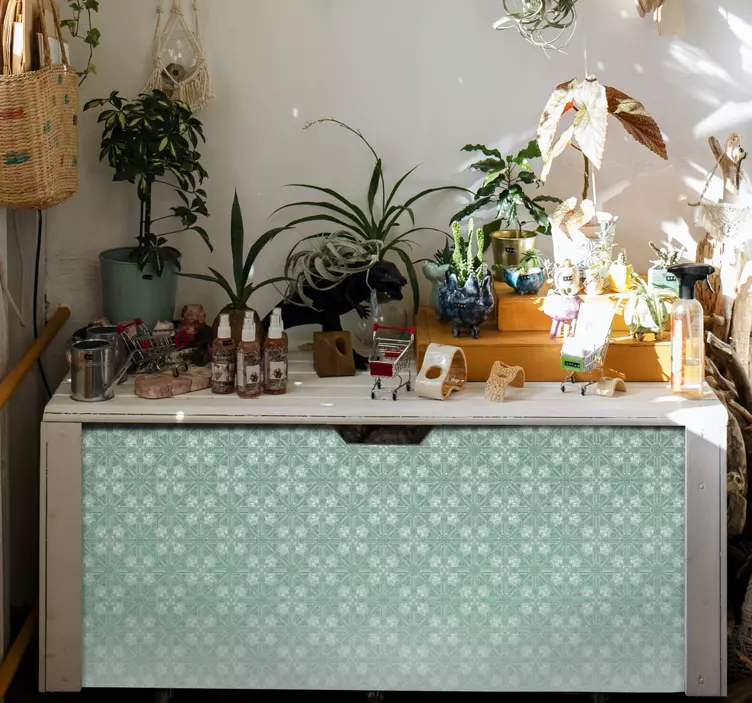 Kukkainen häivytyskuvio huonekalutarra - Tenstickers