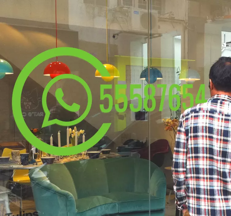 Whatsapp-yritysikkunan tarra - Tenstickers