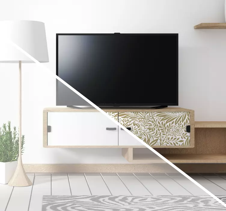 Vintage kukka kuvioita huonekalutarra - Tenstickers