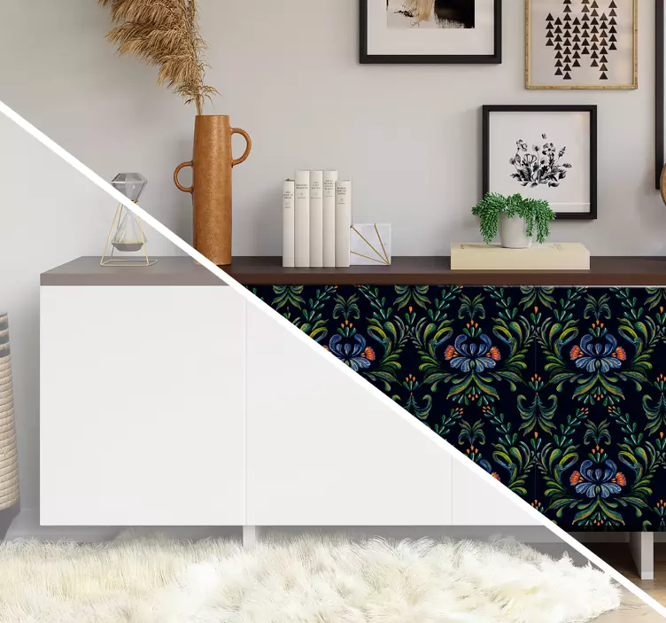 Värikäs kansan koriste Huonekalutarrat - Tenstickers