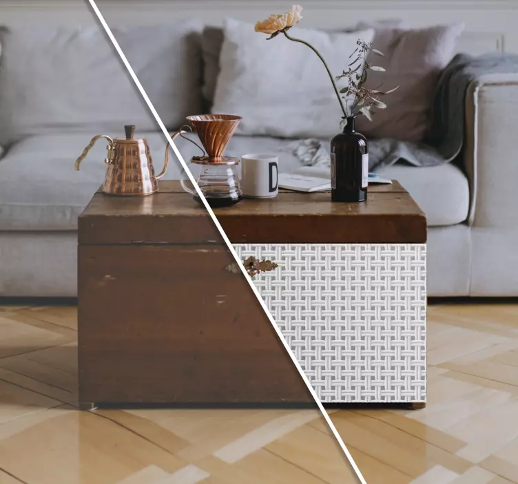 Kudottu kuvio huonekalutarra - Tenstickers