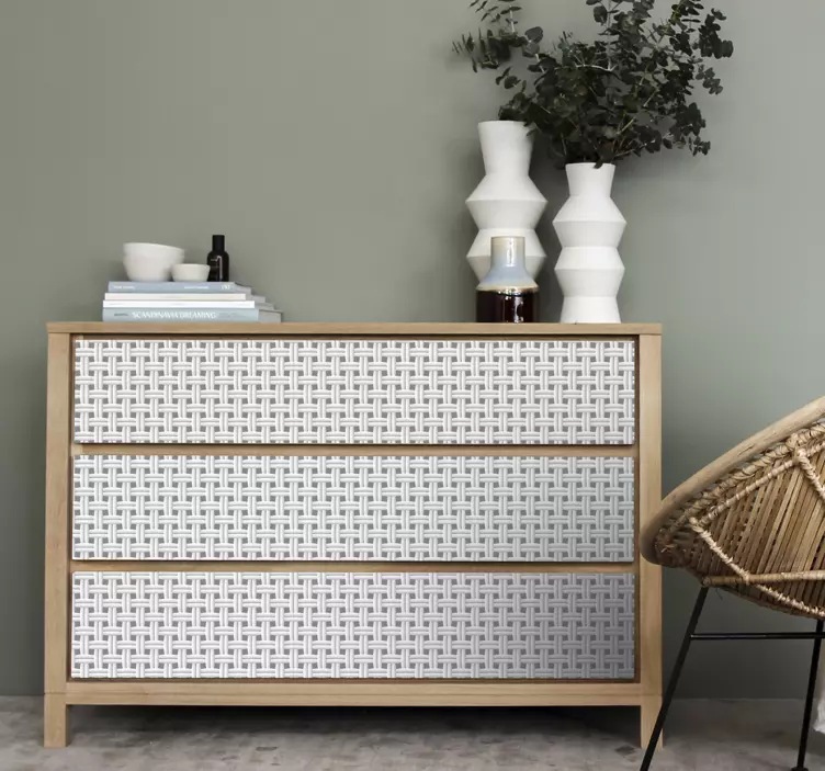 Kudottu kuvio huonekalutarra - Tenstickers