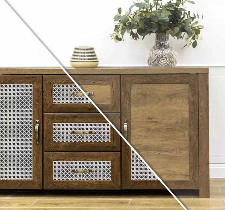 Nykyaikainen lehtikuvio huonekalutarra - Tenstickers