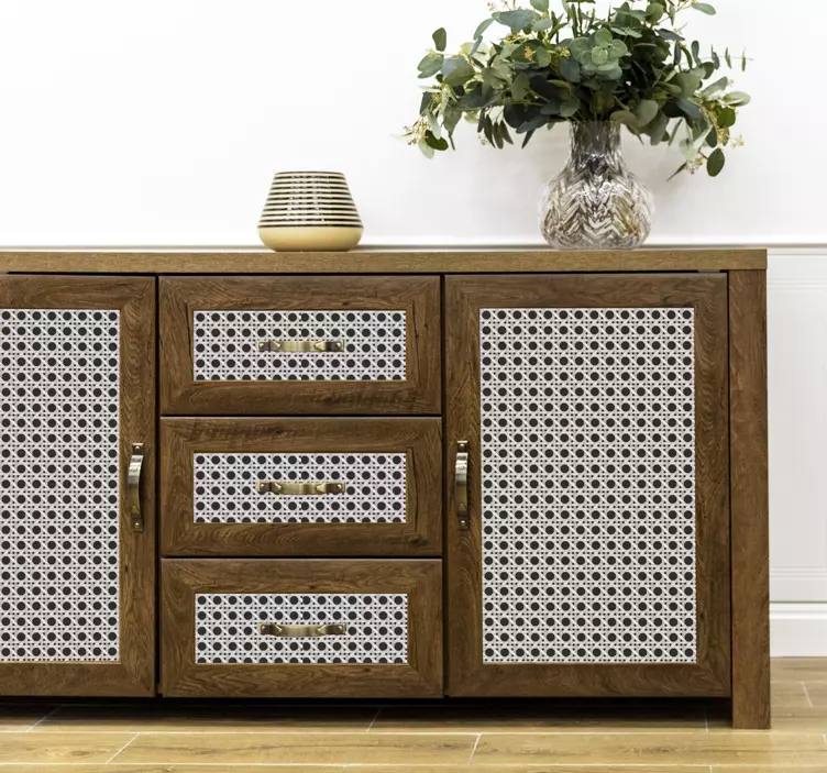 Nykyaikainen lehtikuvio huonekalutarra - Tenstickers