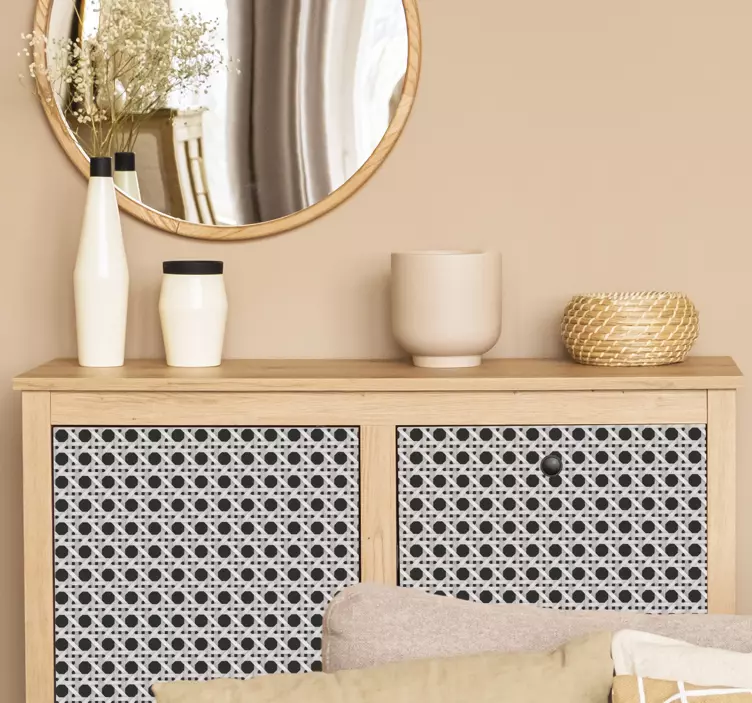 Nykyaikainen lehtikuvio huonekalutarra - Tenstickers