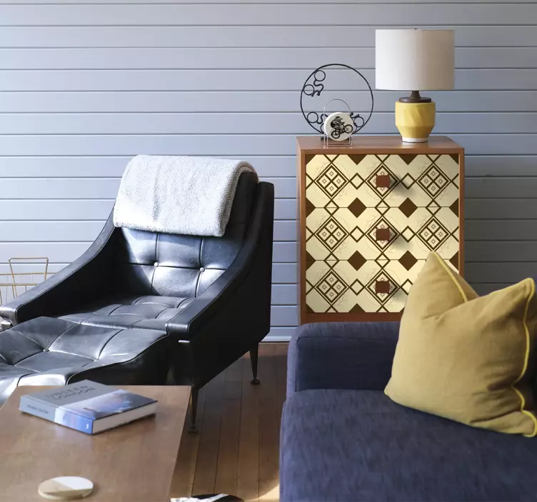 Mapuchen rombus-muotoilu huonekalutarra - Tenstickers